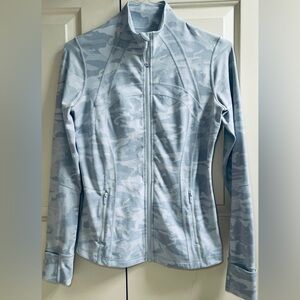 🍒LULULEMON CAMO DEFINE Jacket sz 10 ALPINE WHITE STARLIGHT Luxtreme ~ HTF SIZE!